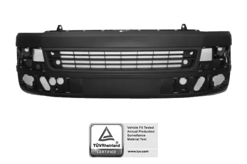 Dark Grey Front Bumper with Headlight Washer Marks and Sensors Volkswagen Transporter T5 2012 OE 7E0807217B9B9