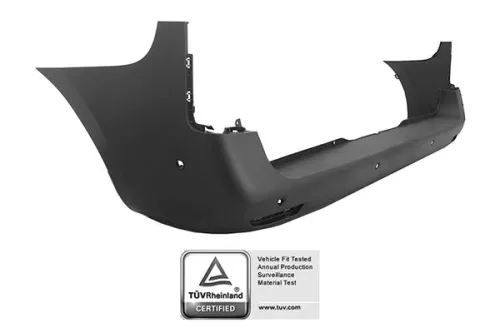 Rear Bumper Short Wheelbase Gray Park Assist (6 Sensor Holders) Mercedes Vito 2015 OE A44788537259B51