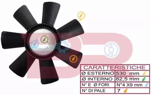 7-Blade Radiator Fan D.520