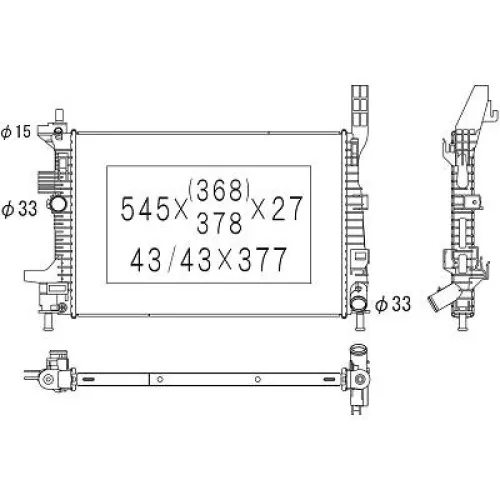 Radiator, engine cooling